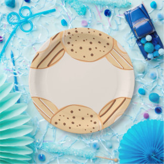 Plato De Papel Delicia de Donut de Vainilla