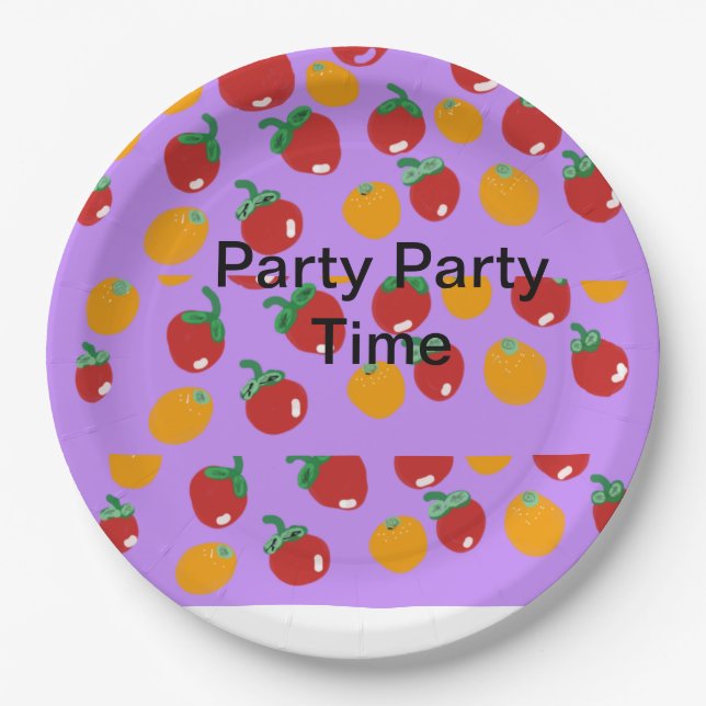 Plato De Papel Delicias de frutas (Anverso)