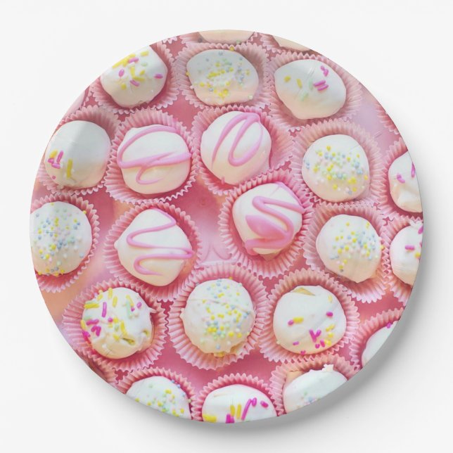 Plato De Papel Delicios de pasteles (Anverso)