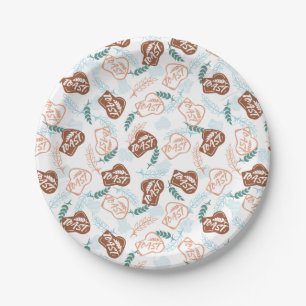 Plato De Papel Delicioso patrón de pan de trigo
