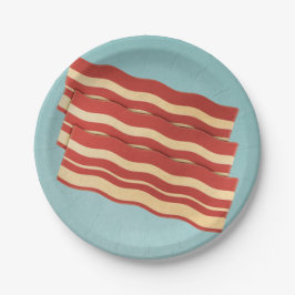Plato De Papel Delicious Retro Bacon