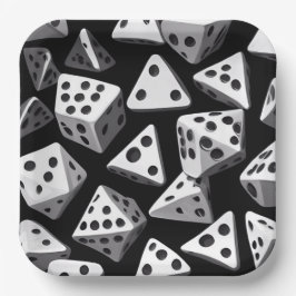 Plato De Papel Delight de dados: Una cascada geométrica