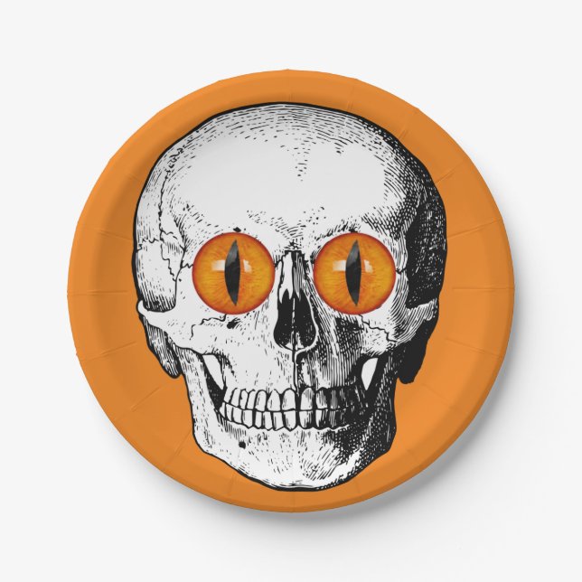 Plato De Papel Demon Eyed Skull (Anverso)
