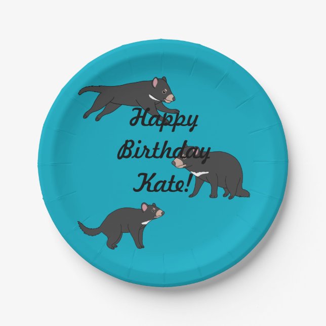 Plato De Papel Demonio de Tasmania (Anverso)