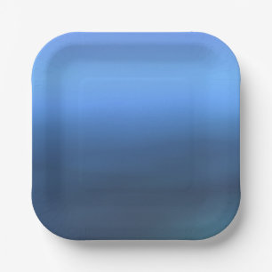 Plato De Papel Denim Blues Color Paper Plate