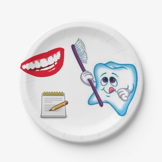 Plato De Papel Dentista de placas de papel (Anverso)