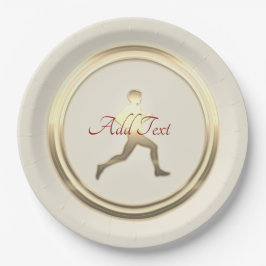 Plato De Papel Deporte Atletismo Jogger Marathon Hiker
