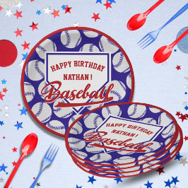 Plato De Papel Deportes de béisbol Nombre Fiesta Placa de papel