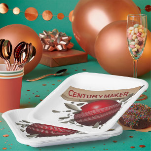 Plato De Papel Deportes de cricket Centavo Maker