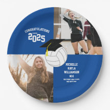 Deportes de graduación de voleibol azul