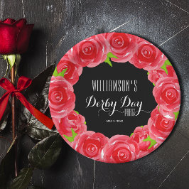 Plato De Papel Derby Day Red Roses