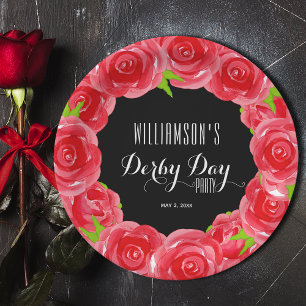 Plato De Papel Derby Day Red Roses