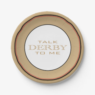 Plato De Papel Derby Horse Race Fiesta Black/Red/Gold