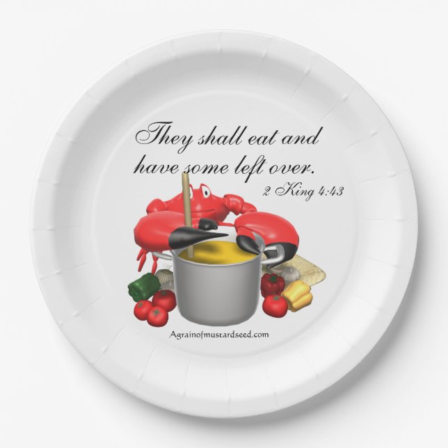 Plato De Papel Derecha 2 Reyes 4:43 (Anverso)