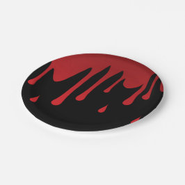 Plato De Papel Derrame de sangre
