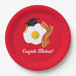 Plato De Papel Desayuno Brunch Graduation Party