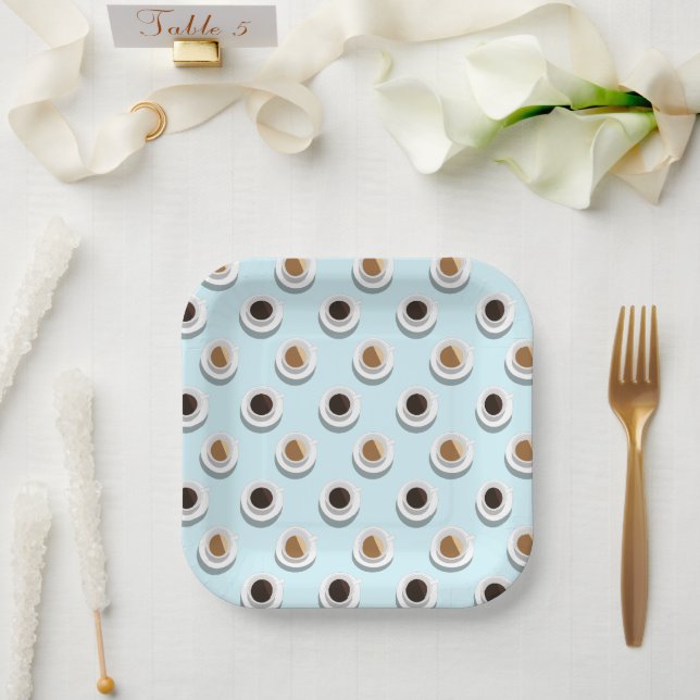 Plato De Papel Descanso para el café. (Boda)