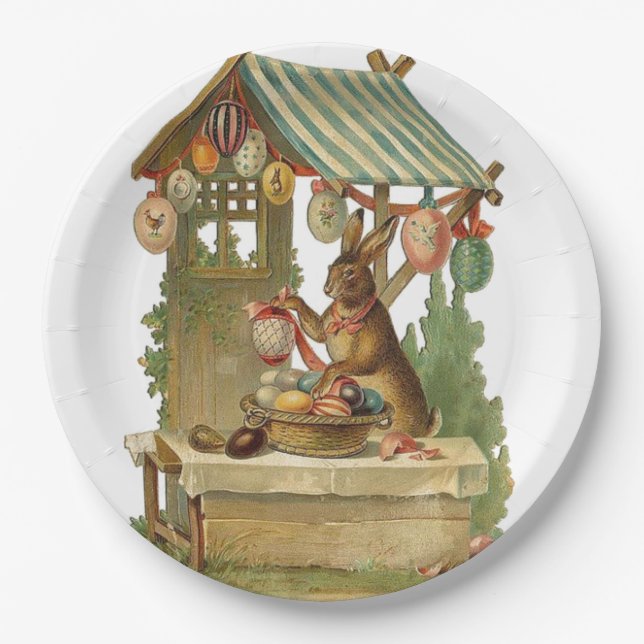 Plato De Papel Deseándole una Pascua feliz (Anverso)