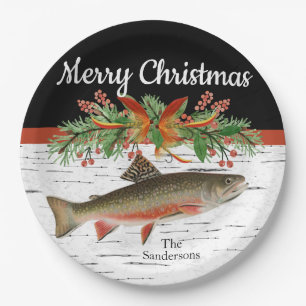 Plato De Papel Deseándote una verdadera pescadería, Navidades de