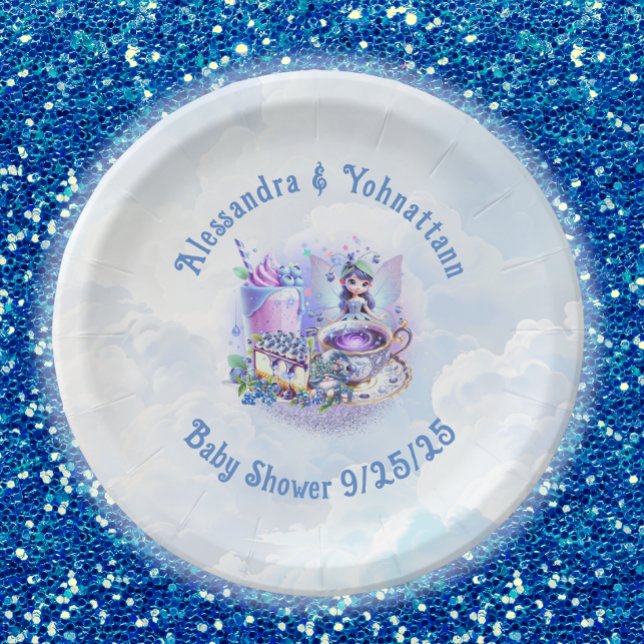 Plato De Papel Deseos de arándano Gnomery Besos Ducha Papel Placa (Subido por el creador)