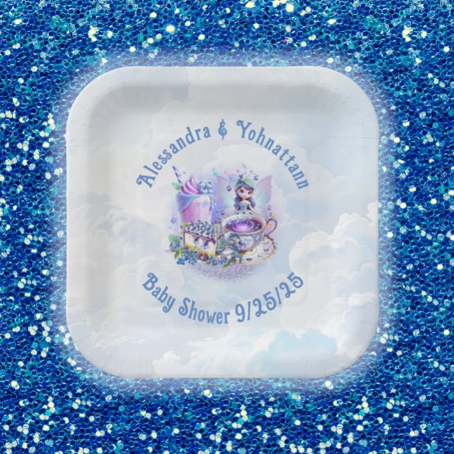 Plato De Papel Deseos de arándano Gnomery Besos Ducha Papel Placa (Subido por el creador)