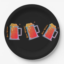 Plato De Papel Deseos de Cerveza Gigante