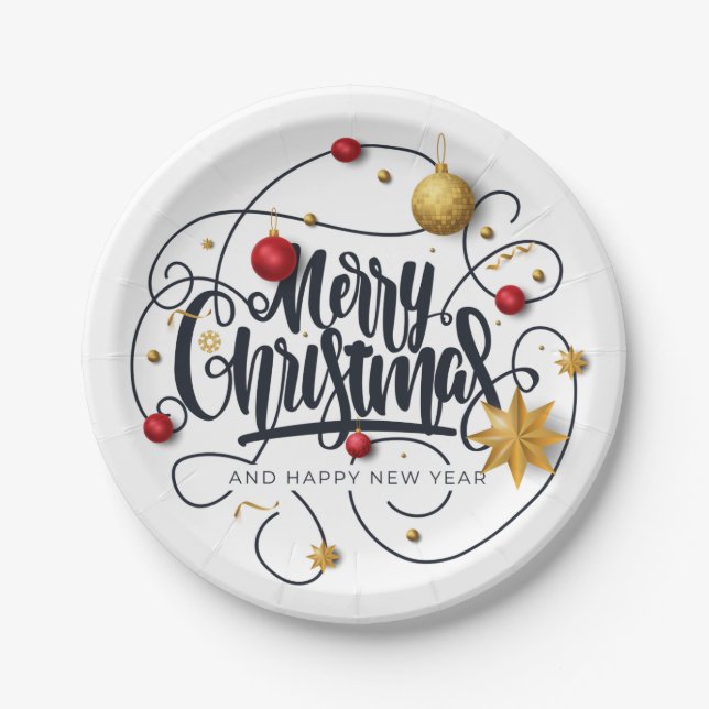 Plato De Papel Deseos de los navidades (Anverso)