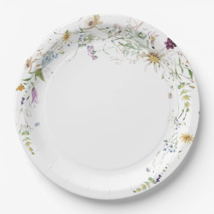 Plato De Papel Despedida de soltera Acuarela Wildfire