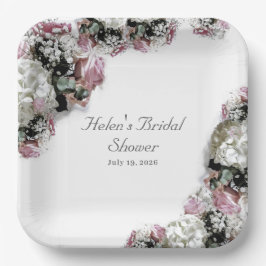 Plato De Papel Despedida de soltera católica elegante