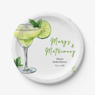 Plato De Papel Despedida de soltera cóctel Margs y Matrimonio