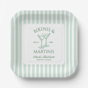 Plato De Papel Despedida de soltera con bikinis y martinis