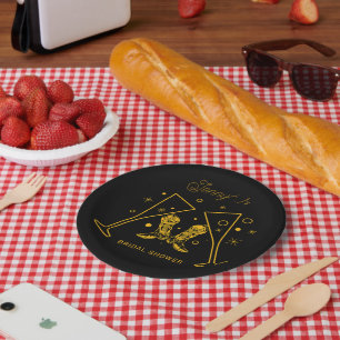 Plato De Papel Despedida de Soltera con Botas y Burbujas