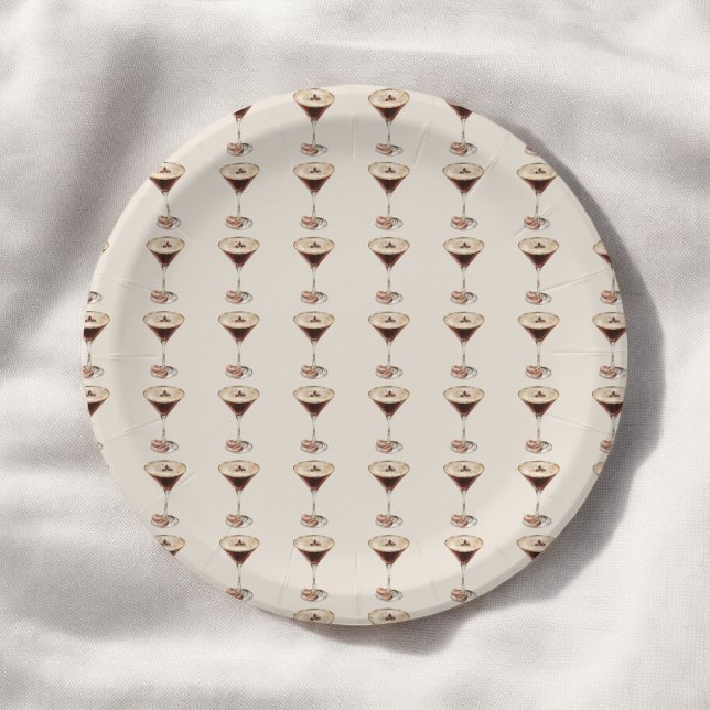 Plato De Papel Despedida de soltera con espresso martini 'El amor (Subido por el creador)