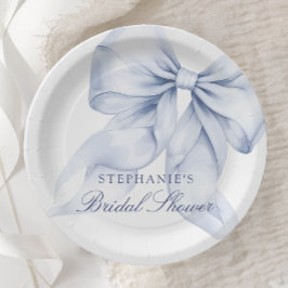 Plato De Papel Despedida de Soltera con Lazo Azul