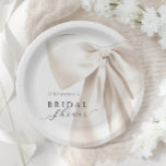 Plato De Papel Despedida de soltera con lazo blanco<br><div class="desc">Platos de papel para despedida de soltera con lazo blanco</div>