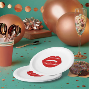 Plato De Papel Despedida de soltera de Labios