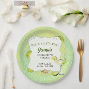 Plato De Papel Despedida de soltera de Margs y Matrimonio