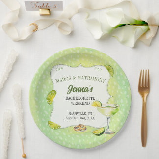 Plato De Papel Despedida de soltera de Margs y Matrimonio