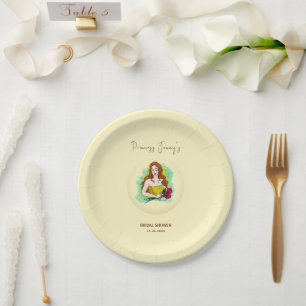 Plato De Papel Despedida de Soltera de Princesa a Reina