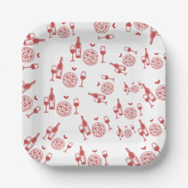 Plato De Papel Despedida de soltera de Rustic Pizza & Wine