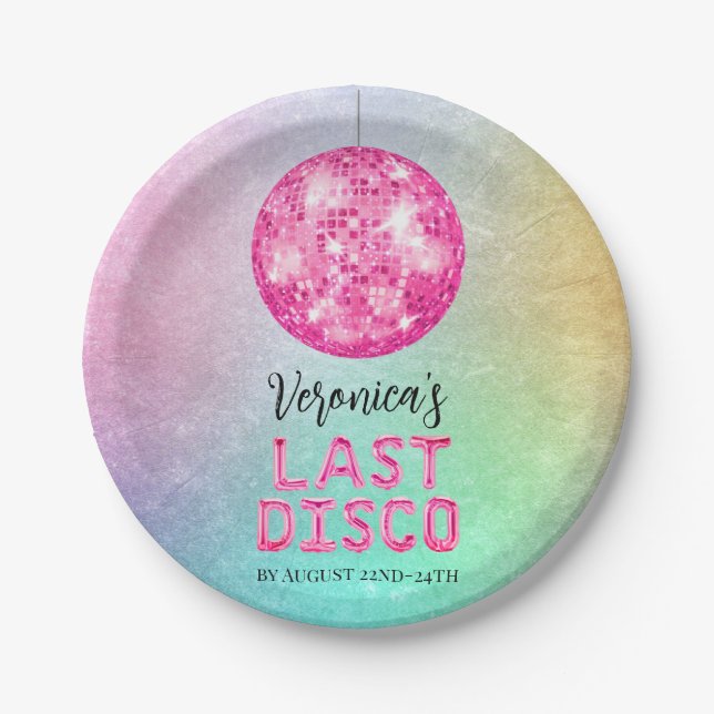 Plato De Papel Despedida de soltera de vaquera disco (Anverso)