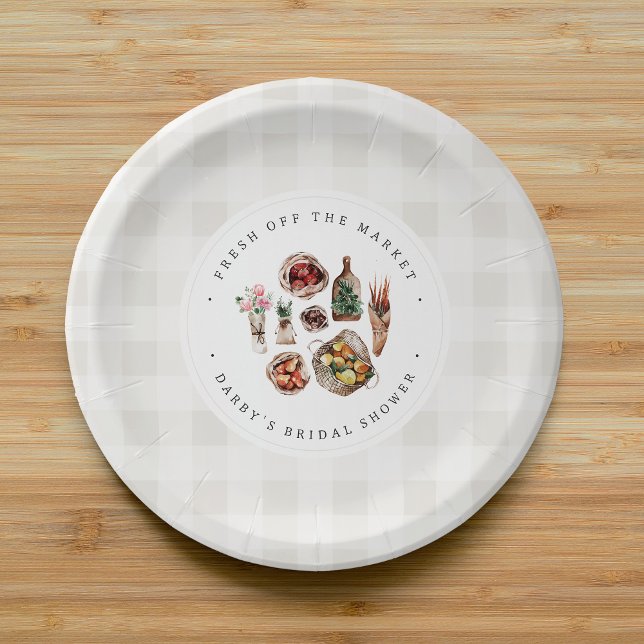 Plato De Papel Despedida de Soltera en Mercado de Granjeros Rústi (Subido por el creador)