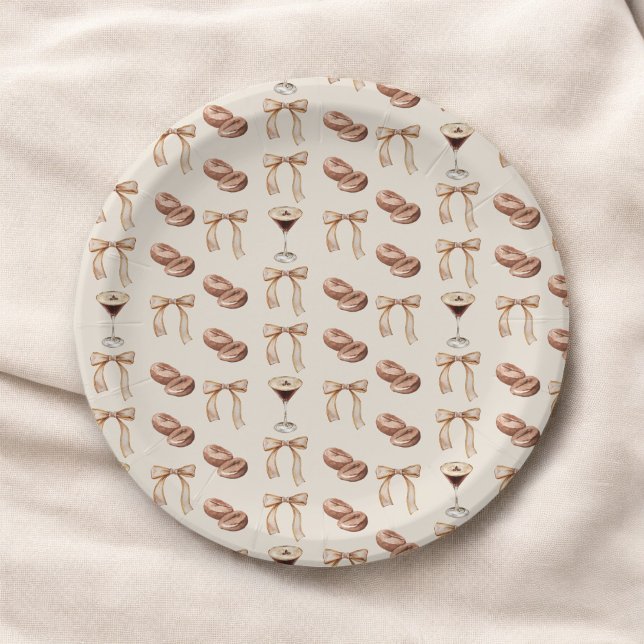 Plato De Papel Despedida de Soltera Espresso Martini 'El Amor est (Subido por el creador)