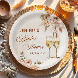Plato De Papel Despedida de soltera floral boho