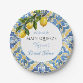 Plato De Papel Despedida de Soltera Main Squeeze Mediterráneo Lim