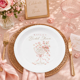 Plato De Papel Despedida de soltera Petals & Prosecco