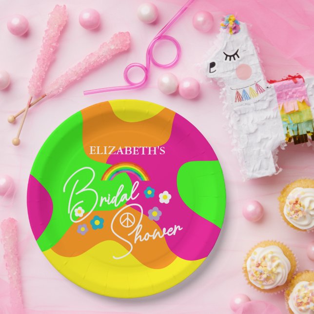 Plato De Papel Despedida de soltera retro divertida (Fiesta)