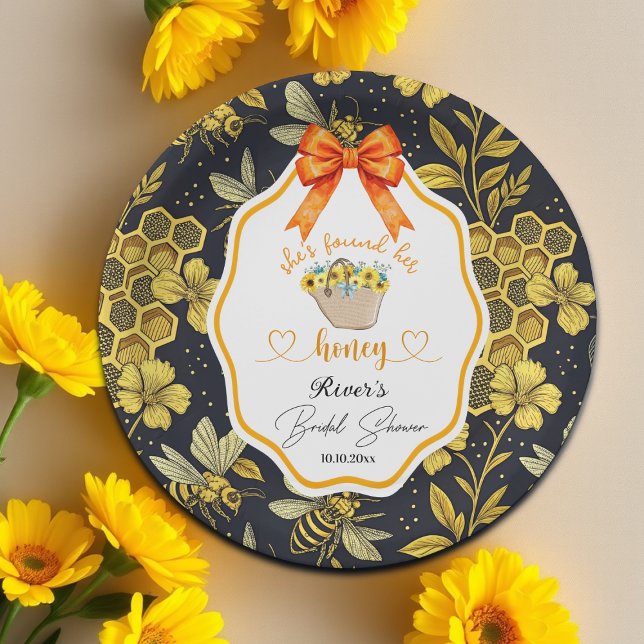 Plato De Papel Despedida de soltera She Found Her Honey Bridal Sh (Subido por el creador)
