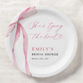 Plato De Papel Despedida de soltera She's Tying the Knot