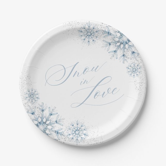 Plato De Papel Despedida de soltera Snow in Love (Anverso)